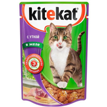 Кош. Корм (Kitekat) c Уткой в желе 85г