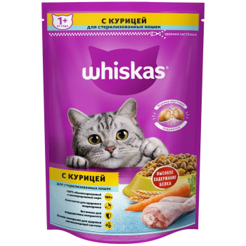 Кош. Корм сухой (Whiskas) Курица для стерилизованных кошек 350г 