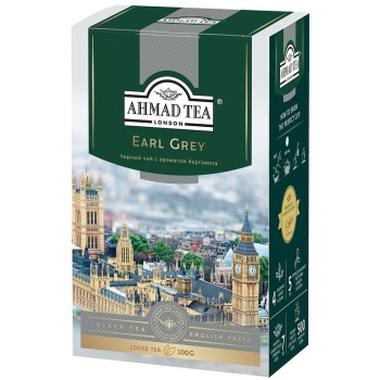 Чай черный Ahmad Tea листовой Earl Grey с бергамотом, 100 г