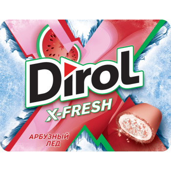 Жевательная резинка Dirol X-FRESH Арбузный Лед, 16г