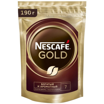 Кофе растворимый Nescafe Gold, 190г