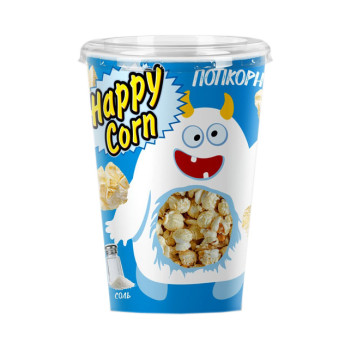 Попкорн Happy Corn Стакан 35г. Соль