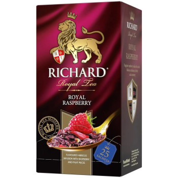 Чай фруктово-травяной Richard Royal Raspberry, 25 пакетиков