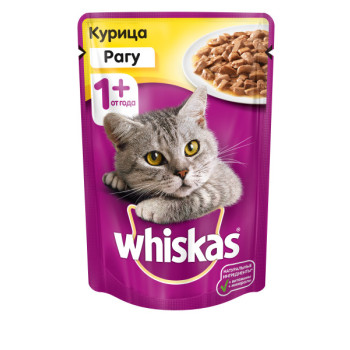 Корм для кошек Whiskas рагу с курицей, 85г