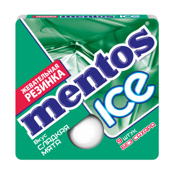 Жевательная резинка Mentos ICE Сладкая Мята, 12.9г