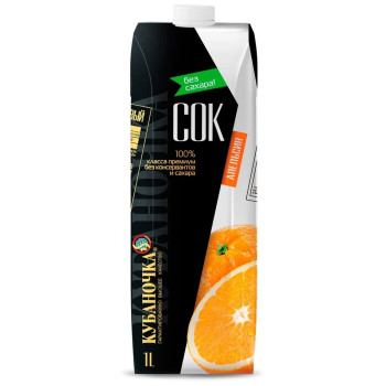 Сок апельсиновый 1л Тетра Пак КУБАНОЧКА