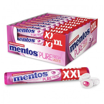 Жевательная резинка Mentos Pure Fresh вкус Тутти-Фрутти XXL, 23,3 г