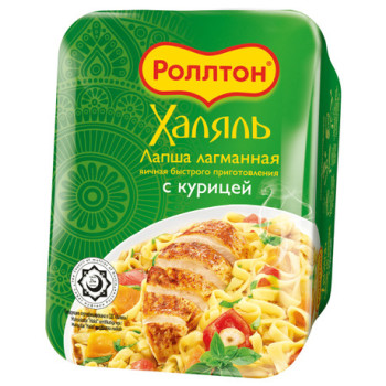 Роллтон Лапша (лоток) 90г Лагманная с Курицей Халяль