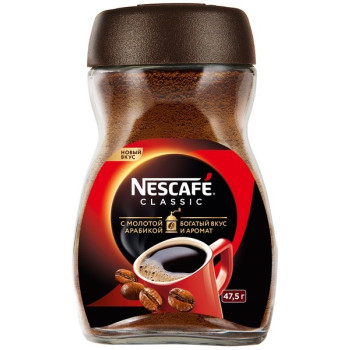 Кофе растворимый Nescafe Classic с Молотой Арабикой, 47.5г