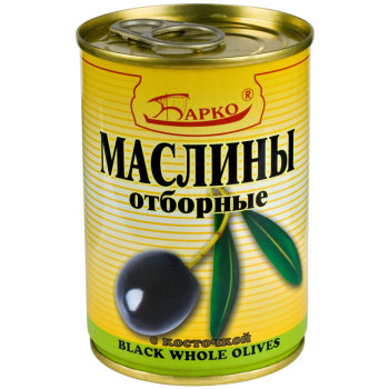 Маслины  с косточкой 300гр (БАРКО)