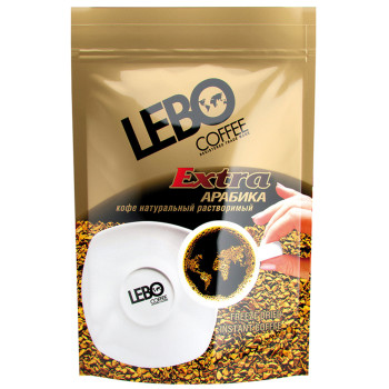 Кофе"LEBO Extra"растворимый,сублимированный, дойпак, 100г