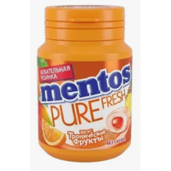 Жевательная резинка Mentos Pure Fresh вкус Тропические Фрукты, 54г