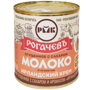 Сгущ. молоко с сахаром и ароматом "Ирландский крем"  8,5% 380гр Рогачев