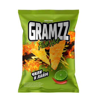 Чипсы Кукурузные Gramzz  55г. Чили и Лайм