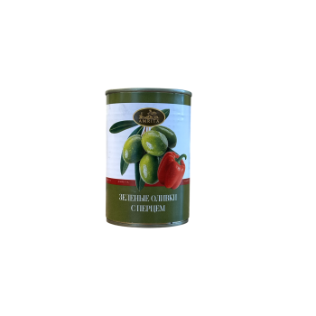 Оливки АМРИТА фаршированные красным перцем 300г ж/б ключ