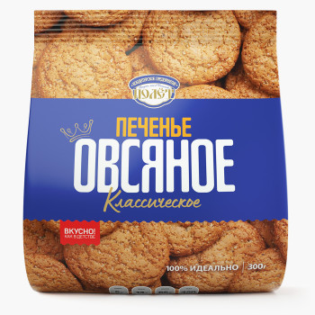 Печенье Полет 300г.Овсяное