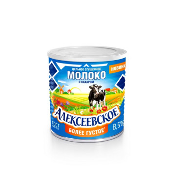 Сгущенное молоко  Алексеевское с сахаром 8,5% 360г 