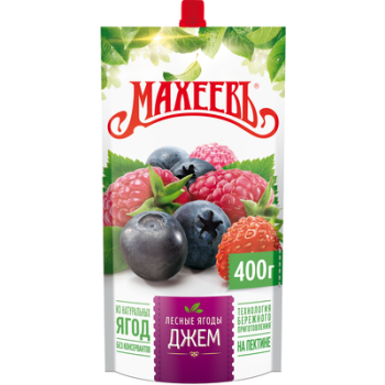Джем Махеевъ Лесные ягоды 400г. дой-пак 