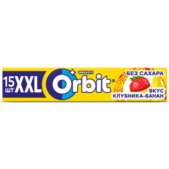 Жевательная резинка Orbit XXL Клубника-Банан 20.4 г