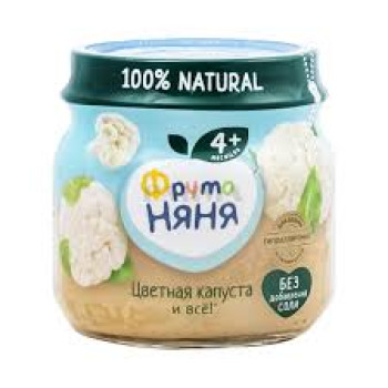 ФрутоНяня Пюре 80г. Цветная капуста Стекло