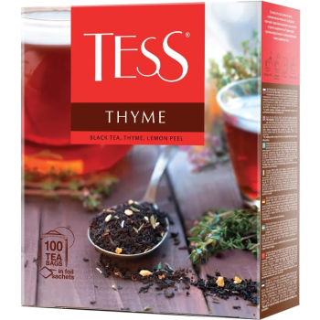 Чай Tess Thyme черный с чабрецом и цедрой лимона 1,5г*100п