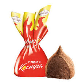Весовые конфеты  неглазированные на шоколадной основе "Пламя костра"  1кг