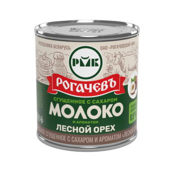 Сгущенное молоко с сахаром Лесной орех Рогачев 8,5% 380гр