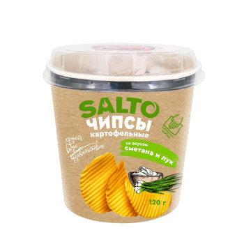 Чипсы Картофельные Salto Сметана и Лук 120г.