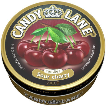 Леденцы "Candy Lane" ж/б   Кислая Вишня 200г.