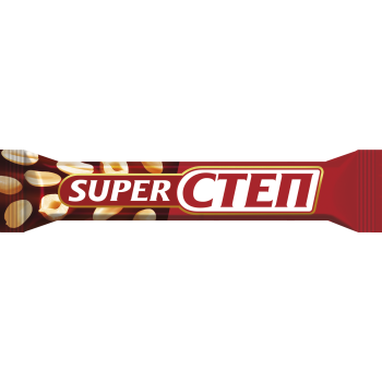 Батончик Super Step с нугой, арахисом и карамелью, 65г