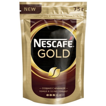 Кофе растворимый с молотым Nescafe Gold, 75 г