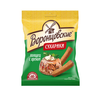 Сухарики "Воронцовские" 120г. Холодец и Хрен