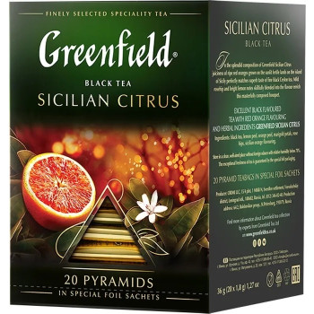 Чай черный Greenfield Sicilian Citrus Forest пирамидки, 20 пакетиков