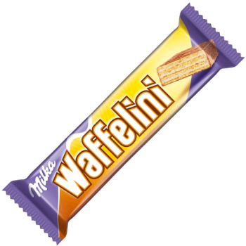 Милка печенье Milka Waffelini Milk с молочной начинкой вафельный батончик 31г.